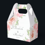Caixa de Primavera Botânica de Cores de Água Elega<br><div class="desc">Caixa de Favoritos Brancos de Primavera Botânica Elegante com seu Nome e Data. Celebre o seu casamento da primavera com esta elegante caixa de bonificação de aquarela com botânicos de pasta mole em um design floral romântico. Personalizada com os nomes do casal e a data do casamento, esta encantadora caixa...</div>