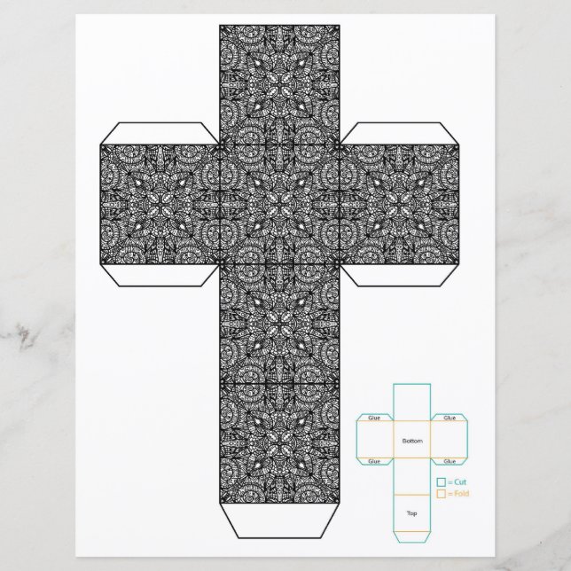 Caixa de rabisco preto e branco com tendência Mode (Frente)