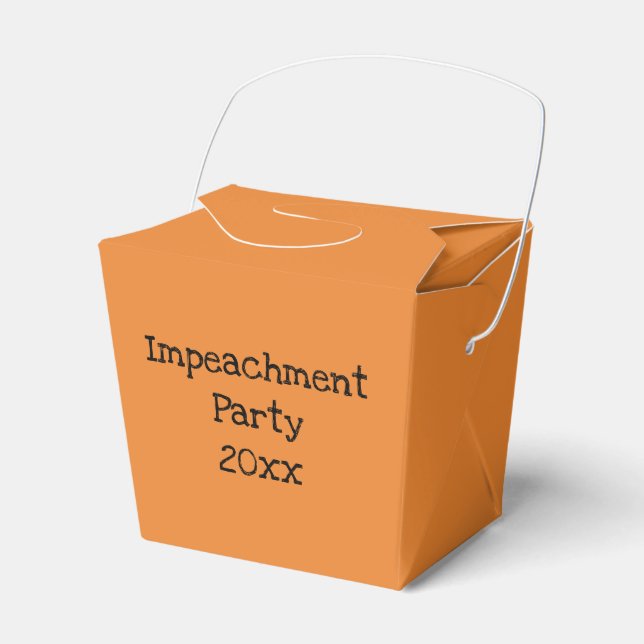 Caixa de saída laranja "Partido Impeachment" (Frente)