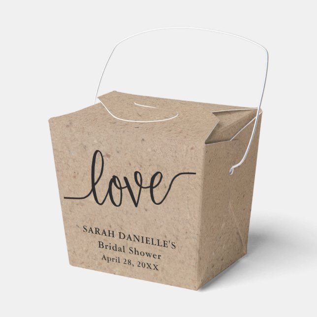 Caixa de Saída Personalizada Rustic Kraft Love (Frente)