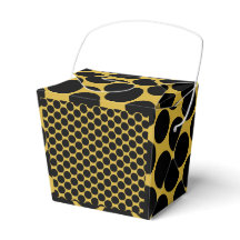 Caixa de Take Out Dourada com Estilo de Ponto Pret