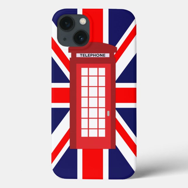 Caixa de telefone britânica bandeira de Union Jack (Verso)