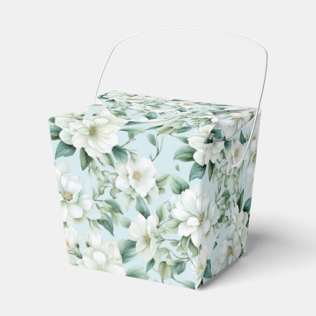 Caixa de Tratamento de Floral Branco para Festa (Frente)