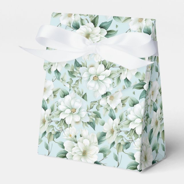 Caixa de Tratamento de Floral Branco para Festa (Frente)