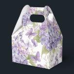 Caixa de Tratamento de Partes<br><div class="desc">A caixa de favoritos do partido é mostrada em um bonito impressão de cor de água floral de hydrangea, roxo. Personalize este item e adicione-o ou comprar conforme mostrado. Dica: adicione um adesivo com nomes e adicione uma fita bonito. Dica de Imagem Licenciada: Basta adicionar suas guloseimas de excelente e...</div>