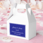 Caixa de Tratamento de Partes<br><div class="desc">A caixa de favoritos do partido é mostrada em um elegante azul real e branco. Personalize este item e altere o texto do exemplo para o seu. Dica: Apenas adicione as guloseimas de excelente e adicione uma fita festiva.</div>