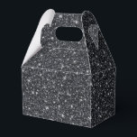Caixa de Tratamento do Partido da Glitter<br><div class="desc">A caixa de favoritos do partido é mostrada com um impressão falso cintilante preto festivo. Perfeito para dar presente. Personalize este item ou comprar como está. Dica: Apenas adicione suas guloseimas de excelente e adicione uma fita bonita. Impressão licenciado</div>