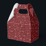 Caixa de Tratamento do Partido da Glitter<br><div class="desc">A caixa de favorecimento do partido é mostrada com um impressão festivo de cor de vinho faux glitter. Perfeito para dar presente. Personalize este item ou comprar como está. Dica: Apenas adicione suas guloseimas de excelente e adicione uma fita bonita. Impressão licenciado</div>