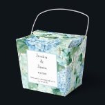 Caixa de Tratamento do Partido da Impressão Hydran<br><div class="desc">A caixa de favor do partido é mostrada com um impressão floral hydrangea. Personalize este item e altere o texto do exemplo para o seu. Dica: Apenas adicione as guloseimas de excelente e adicione uma fita festiva. Imagem licenciada</div>