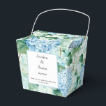 Caixa de Tratamento do Partido da Impressão Hydran<br><div class="desc">A caixa de favor do partido é mostrada com um impressão floral hydrangea. Personalize este item e altere o texto do exemplo para o seu. Dica: Apenas adicione as guloseimas de excelente e adicione uma fita festiva. Imagem licenciada</div>
