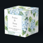 Caixa de Tratamento do Partido da Impressão Hydran<br><div class="desc">A caixa de favor do partido é mostrada com um impressão floral hydrangea. Personalize este item e altere o texto do exemplo para o seu. Dica: Apenas adicione as guloseimas de excelente e adicione uma fita festiva. Imagem licenciada</div>