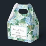 Caixa de Tratamento do Partido da Impressão Hydran<br><div class="desc">A caixa de favor do partido é mostrada com um impressão floral hydrangea. Personalize este item e altere o texto do exemplo para o seu. Dica: Apenas adicione as guloseimas de excelente e adicione uma fita festiva. Imagem licenciada</div>