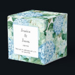 Caixa de Tratamento do Partido da Impressão Hydran<br><div class="desc">A caixa de favor do partido é mostrada com um impressão floral hydrangea. Personalize este item e altere o texto do exemplo para o seu. Dica: Apenas adicione as guloseimas de excelente e adicione uma fita festiva. Imagem licenciada</div>