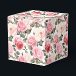 Caixa de Tratamento do Partido das Rosas Rosa<br><div class="desc">A caixa de favoritos da festa é mostrada com uma adorável impressão floral de rosas rosa. Personalize este item ou comprar como está. Dica: Apenas adicione as guloseimas de excelente e adicione uma fita festiva. Imagem licenciada</div>