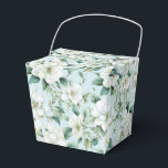 Caixa de Tratamento do Partido Floral Branco<br><div class="desc">A caixa de favor da festa é mostrada com um adorável impressão floral branco. Personalize este item ou comprar como está. Dica: Apenas adicione as guloseimas de excelente e adicione uma fita festiva. Imagem licenciada</div>