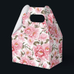 Caixa de Tratamento do Partido Impressão das Peôni<br><div class="desc">A caixa de favoritos do partido é mostrada com um adorável impressão floral de peões cor-de-rosa. Personalize este item ou comprar como está. Dica: Apenas adicione as guloseimas de excelente e adicione uma fita festiva. Imagem licenciada</div>