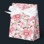 Caixa de Tratamento do Partido Impressão das Peôni<br><div class="desc">A caixa de favoritos do partido é mostrada com um adorável impressão floral de peões cor-de-rosa. Personalize este item ou comprar como está. Dica: Apenas adicione as guloseimas de excelente e adicione uma fita festiva. Imagem licenciada</div>