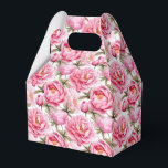 Caixa de Tratamento do Partido Impressão das Peôni<br><div class="desc">A caixa de favoritos do partido é mostrada com um adorável impressão floral de peões cor-de-rosa. Personalize este item ou comprar como está. Dica: Apenas adicione as guloseimas de excelente e adicione uma fita festiva. Imagem licenciada</div>