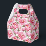 Caixa de Tratamento do Partido Impressão das Peôni<br><div class="desc">A caixa de favoritos do partido é mostrada com um adorável impressão floral de peões cor-de-rosa. Personalize este item ou comprar como está. Dica: Apenas adicione as guloseimas de excelente e adicione uma fita festiva. Imagem licenciada</div>