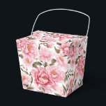 Caixa de Tratamento do Partido Impressão das Peôni<br><div class="desc">A caixa de favoritos do partido é mostrada com um adorável impressão floral de peões cor-de-rosa. Personalize este item ou comprar como está. Dica: Apenas adicione as guloseimas de excelente e adicione uma fita festiva. Imagem licenciada</div>