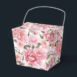 Caixa de Tratamento do Partido Impressão das Peôni<br><div class="desc">A caixa de favoritos do partido é mostrada com um adorável impressão floral de peões cor-de-rosa. Personalize este item ou comprar como está. Dica: Apenas adicione as guloseimas de excelente e adicione uma fita festiva. Imagem licenciada</div>