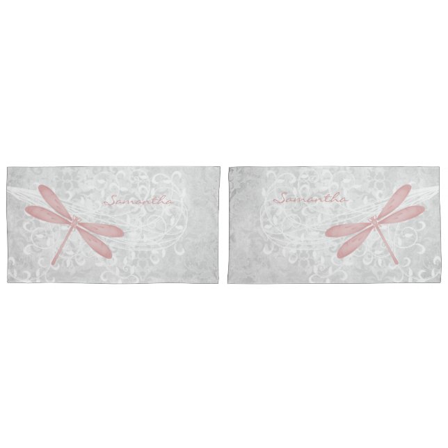 Caixa de Travesseiro Personalizada da Dragonfly Ro (Frente - conjunto)