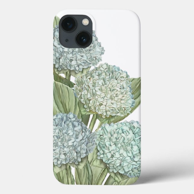 Caixa de Wallet do iPhone Blue Hydrangea (Verso)