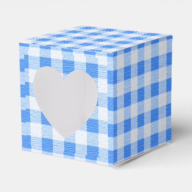 caixa de xadrez de gingham azul (Frente)