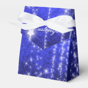 Caixa do azul & a branca de queda das estrelas do