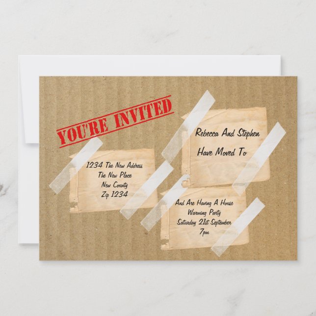 Caixa do Cartão do Partido de Aquecimento da Casa (Frente)