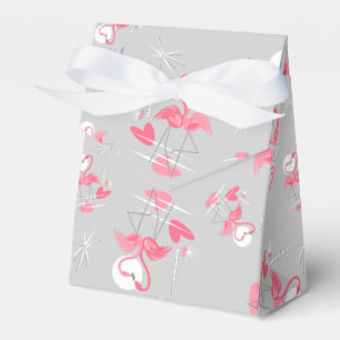 Caixa do favor do amor do flamingo multi