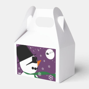 Caixa do favor do boneco de neve & do Natal do