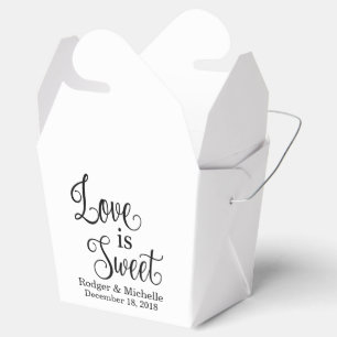 Caixa do favor do casamento - o amor é doce
