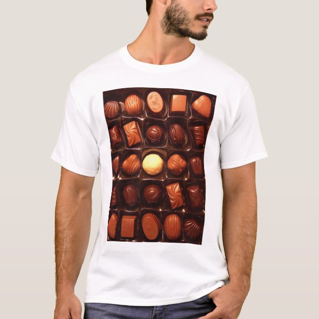 Caixa do t-shirt dos chocolates (Frente)