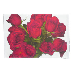 Caixa do travesseiro das rosas vermelhas