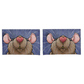 Caixa do travesseiro do coração do rato