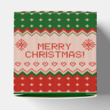 Caixa Favor "CHRISTMAS KNIT" Caixa de Presente