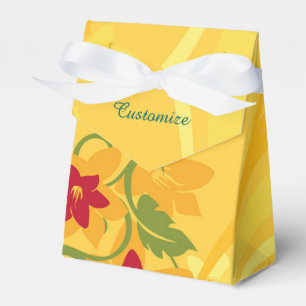 Caixa floral do favor da barraca do amarelo
