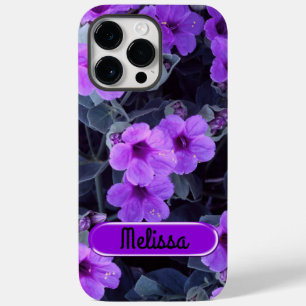 Caixa floral roxa do iPhone X