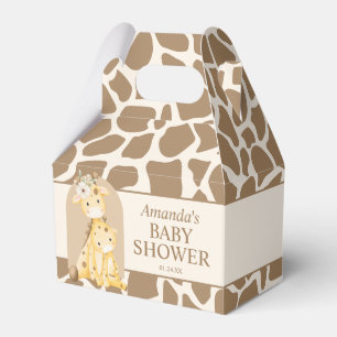 Caixa Gable para Chá de Bebê Girafa Neutra