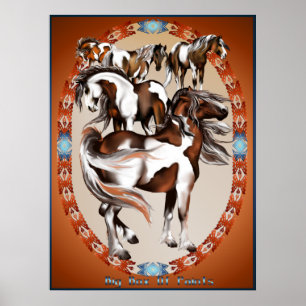 Caixa grande do poster das pinturas