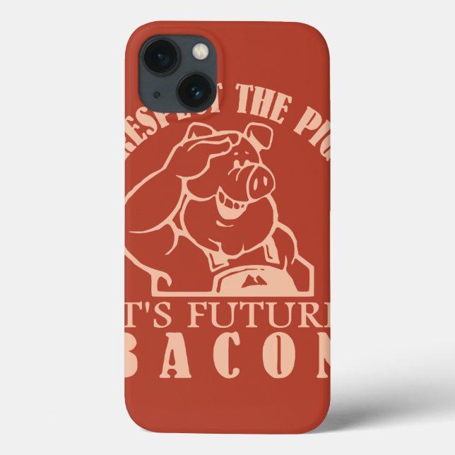 Caixa iPad de cor personalizada PIG TO BACON (Verso)