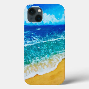 Caixa iPhone / iPad de praia em Watercolor