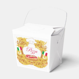Caixa italiana do favor da pizza