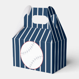 Caixa listrada do favor do basebol do marinho
