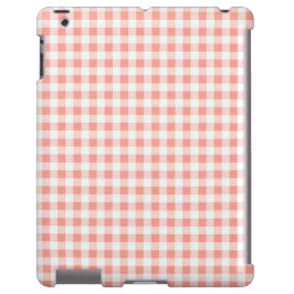 Caixa no iPad de Verificação de Coral Gingham