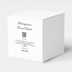 Caixa para lua de mel, ler código QR adicionar nom