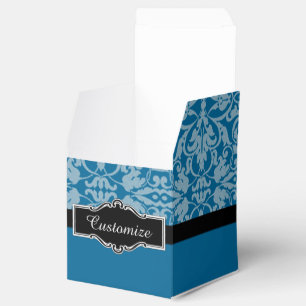 Caixa personalizada do favor do cubo do damasco do