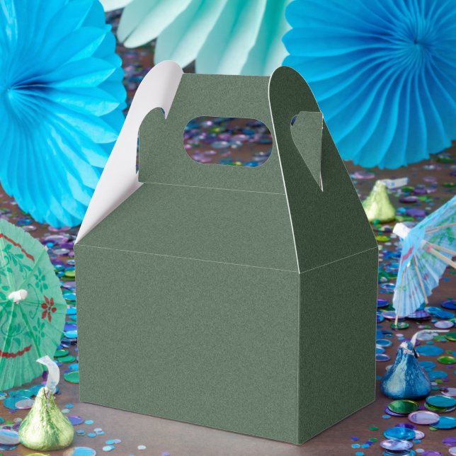 Caixa Presente de Luxo com Padrão Verde Elegante p (Festa)