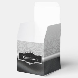 Caixa preta e de prata personalizada do cubo do
